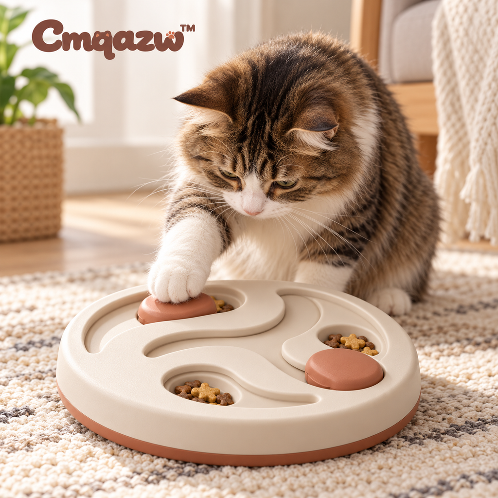 Cmqazw™ OrbitSeek Cat Puzzle Plate